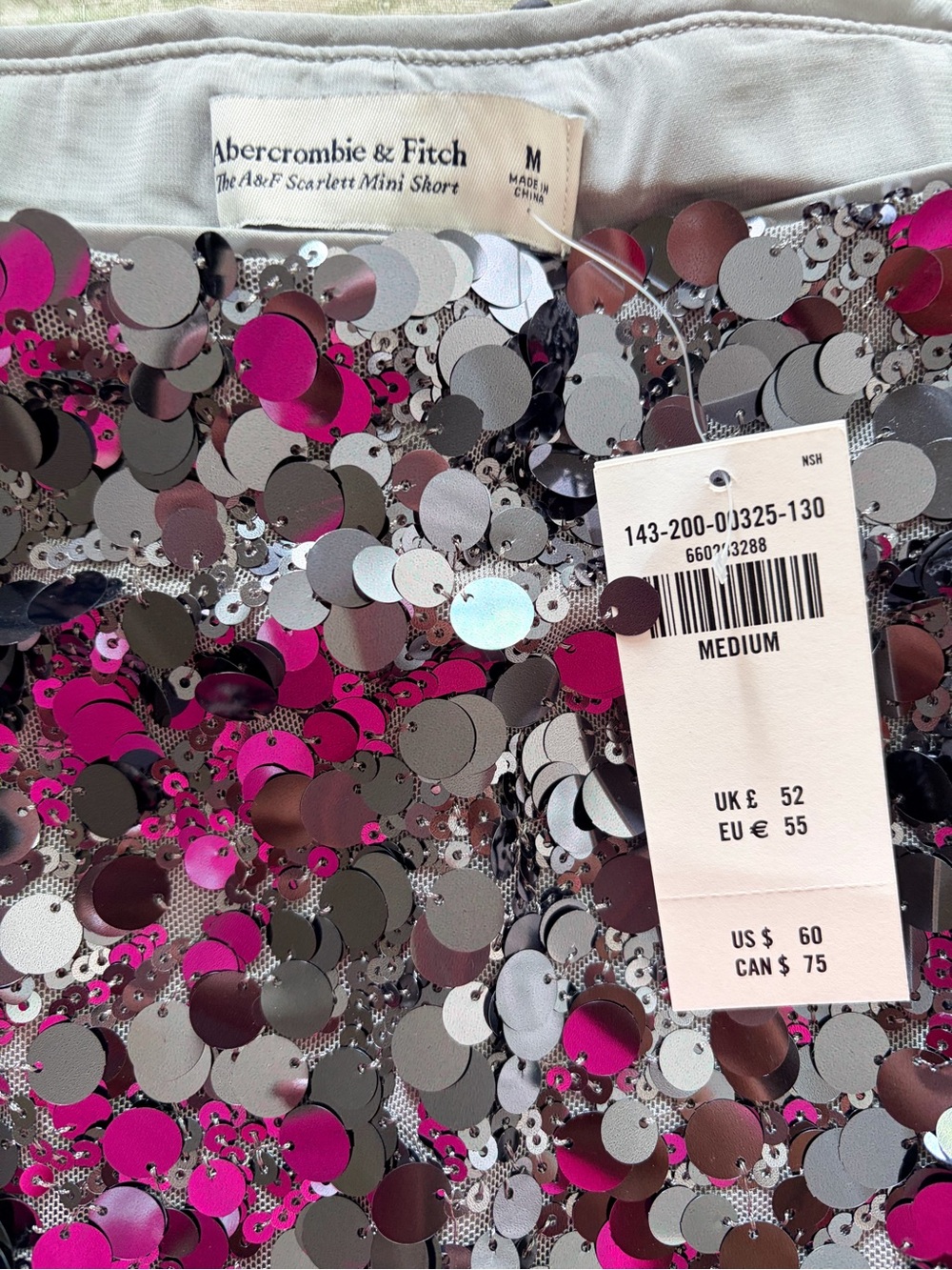 Abercrombie & Fitch Silver Sequin Mini Skirt - Picture 2 of 5